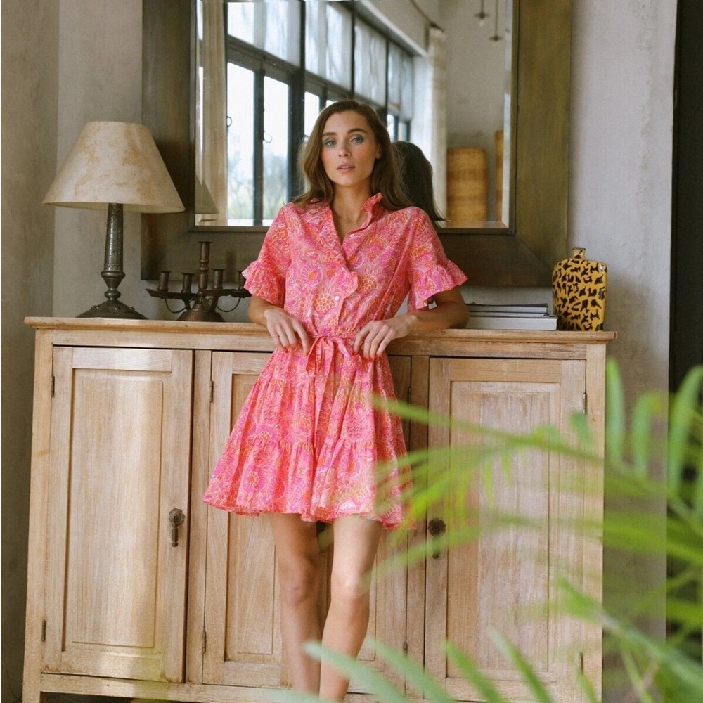 Mille Violetta Dress in Pink Carnation XXS